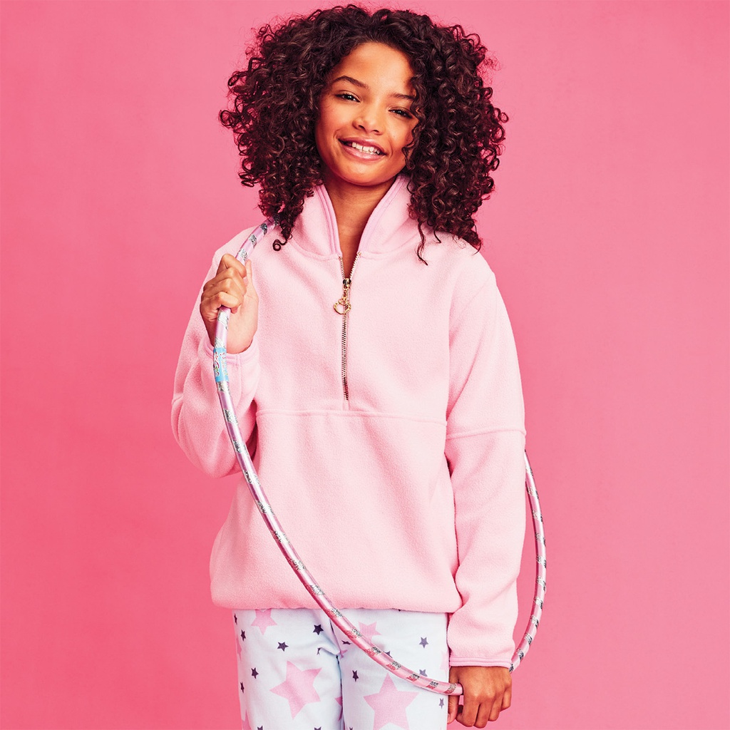 Pink Half Zip Fleece Pullover | Iscream